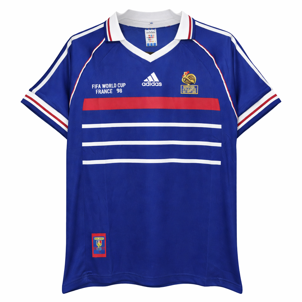 1998 France Home Retro Soccer Jersey
