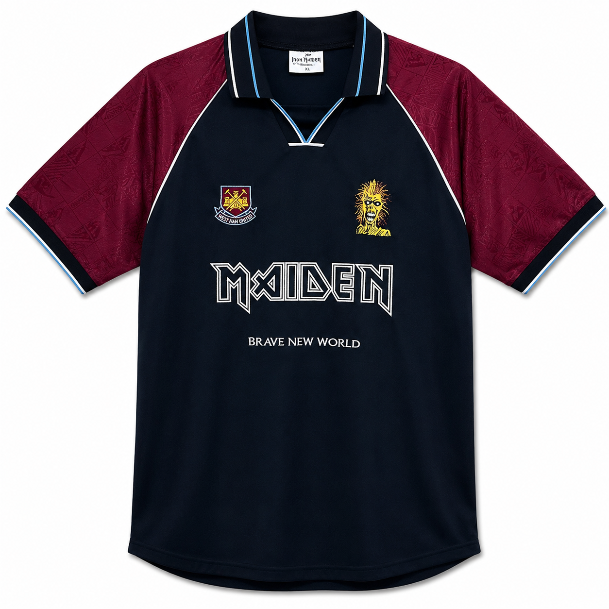 1999 West Ham Iron Maiden Home Retro Soccer Jersey back